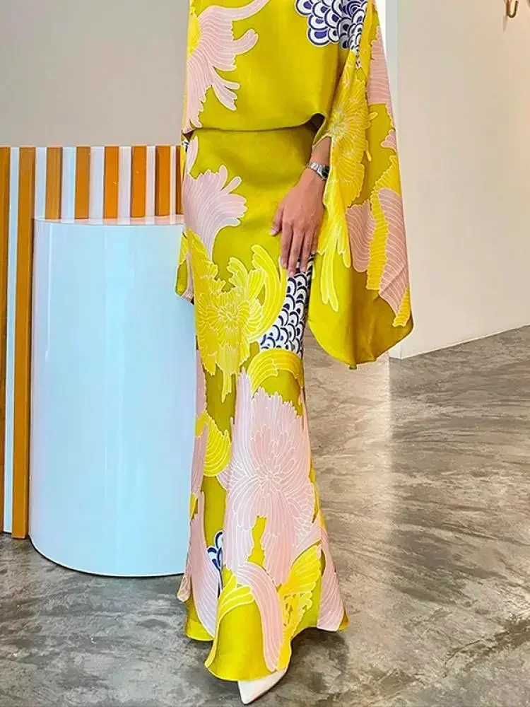 Beautyblue женские топы с длинными рукавами юбки цветочным принтом элегантные блузки