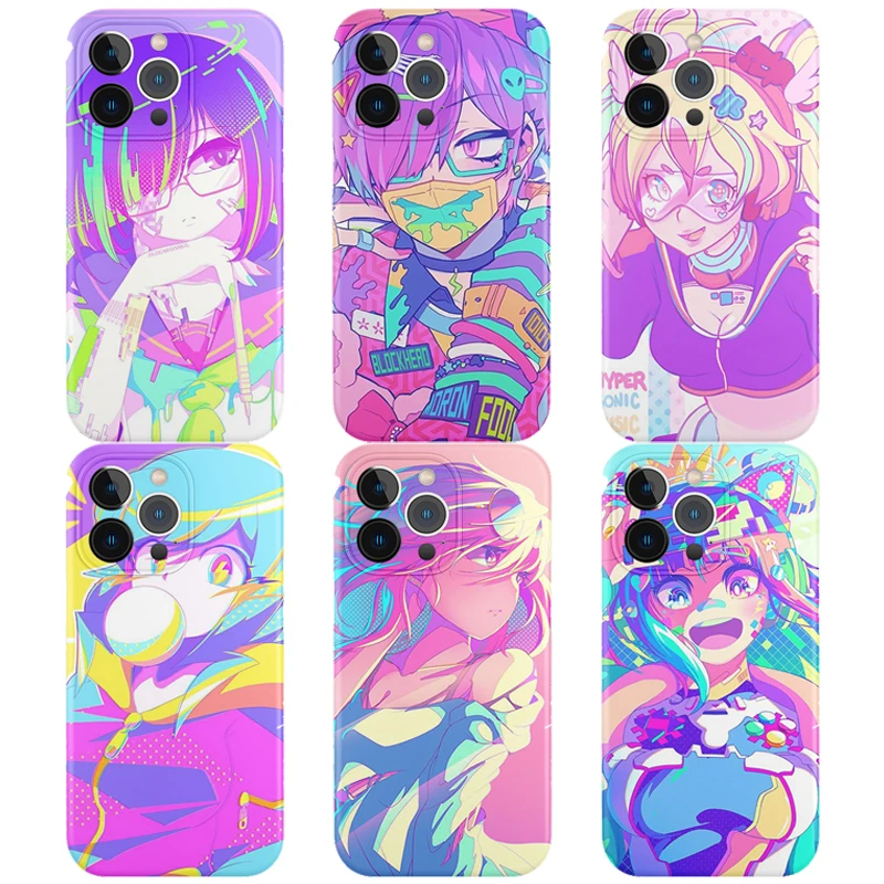 

Punk Cartoon Cute Girl Phone Case for Iphone 11 12 13 Pro Max Mini 7 8 6 6s Plus Xr X Xs SE 2020 Soft Silicone Back Cover Fundas