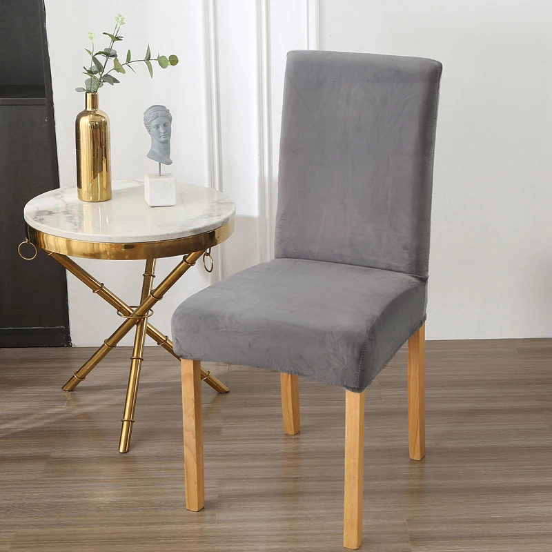 

Velvet Stretch Dining Room Chair Covers Soft Removable Dining Chair Slipcovers
