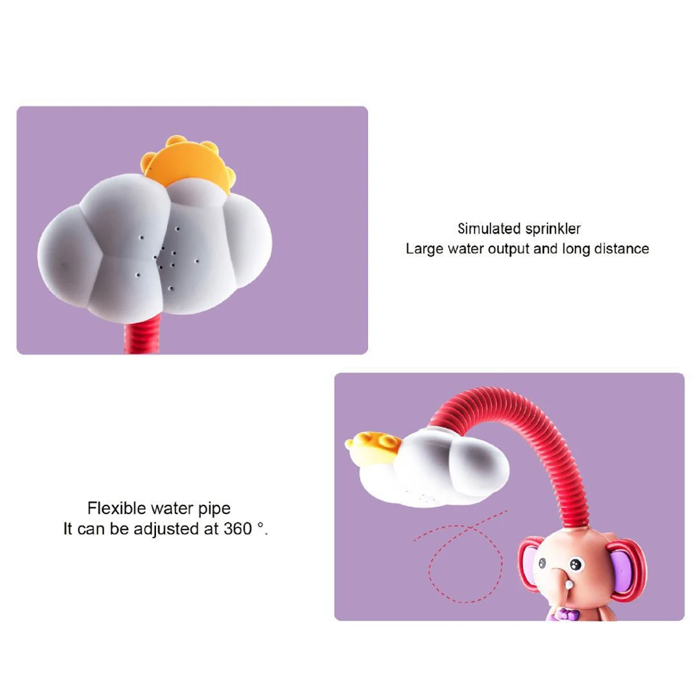 Электрическая игрушка-смеситель для ванной и душа в виде слона |