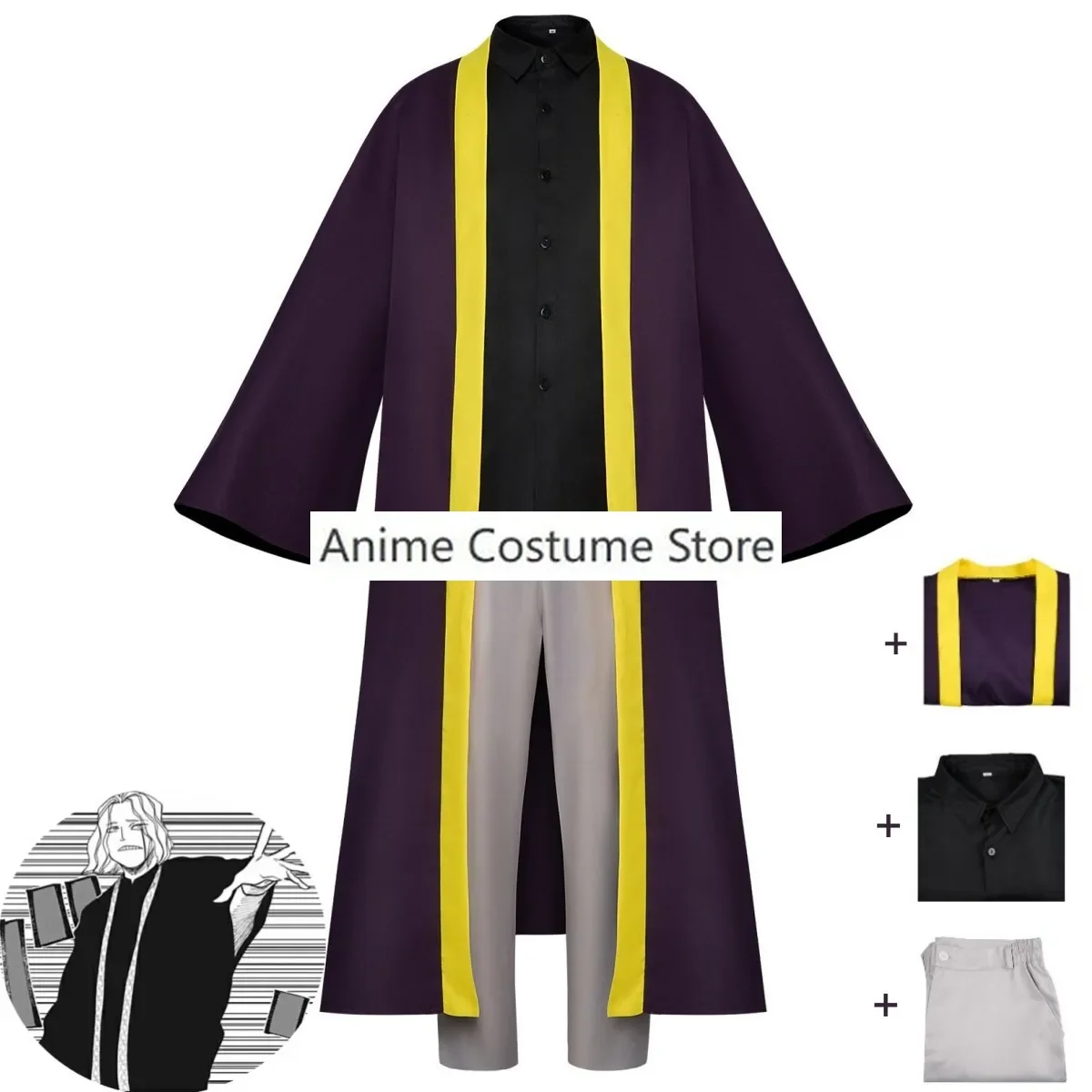 Костюм для косплея Клода рукси из аниме Магия и мышцы черная накидка плащ