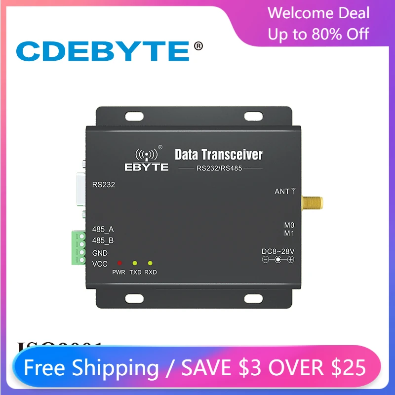 

nRF24L01P RS232 RS485 2.4GHz Frequency Hopping Long Range E34-DTU(2G4H20) 100mW Uhf Wireless Transceiver Transmitter Receiver