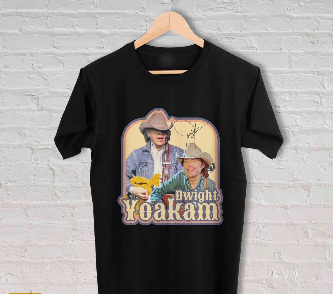 

Vintage Dwight Yoakam Guitarist Heavy Cotton T-Shirt Tee Shirts