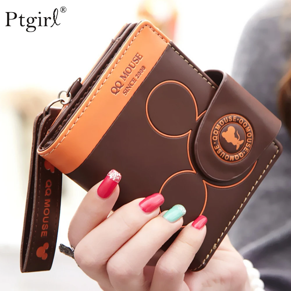 

Women small wallet cartoon mickey cute coin purse 2023 hasp card holder womens wallets purses female Short wallet famous brand