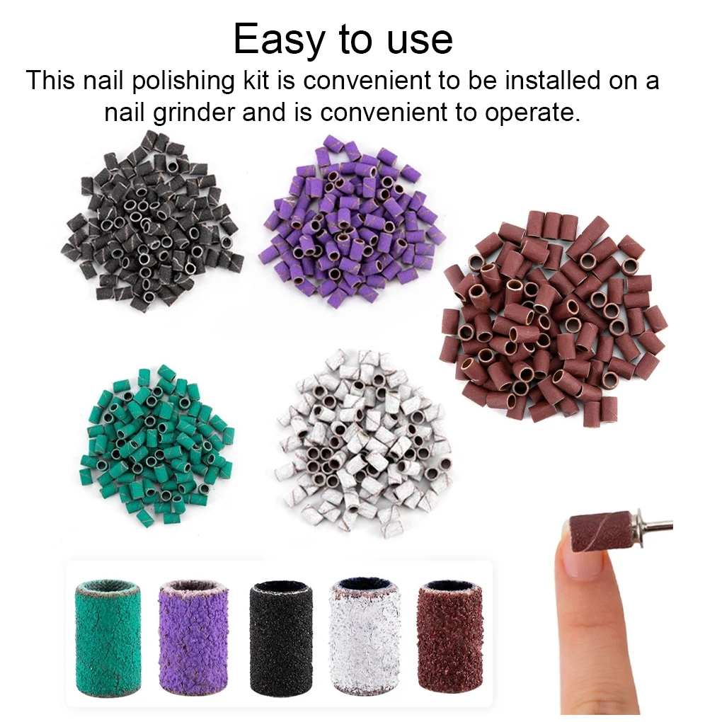 100 шт. набор портативный шлифовальный барабан ассортимент спа девушки ногтей