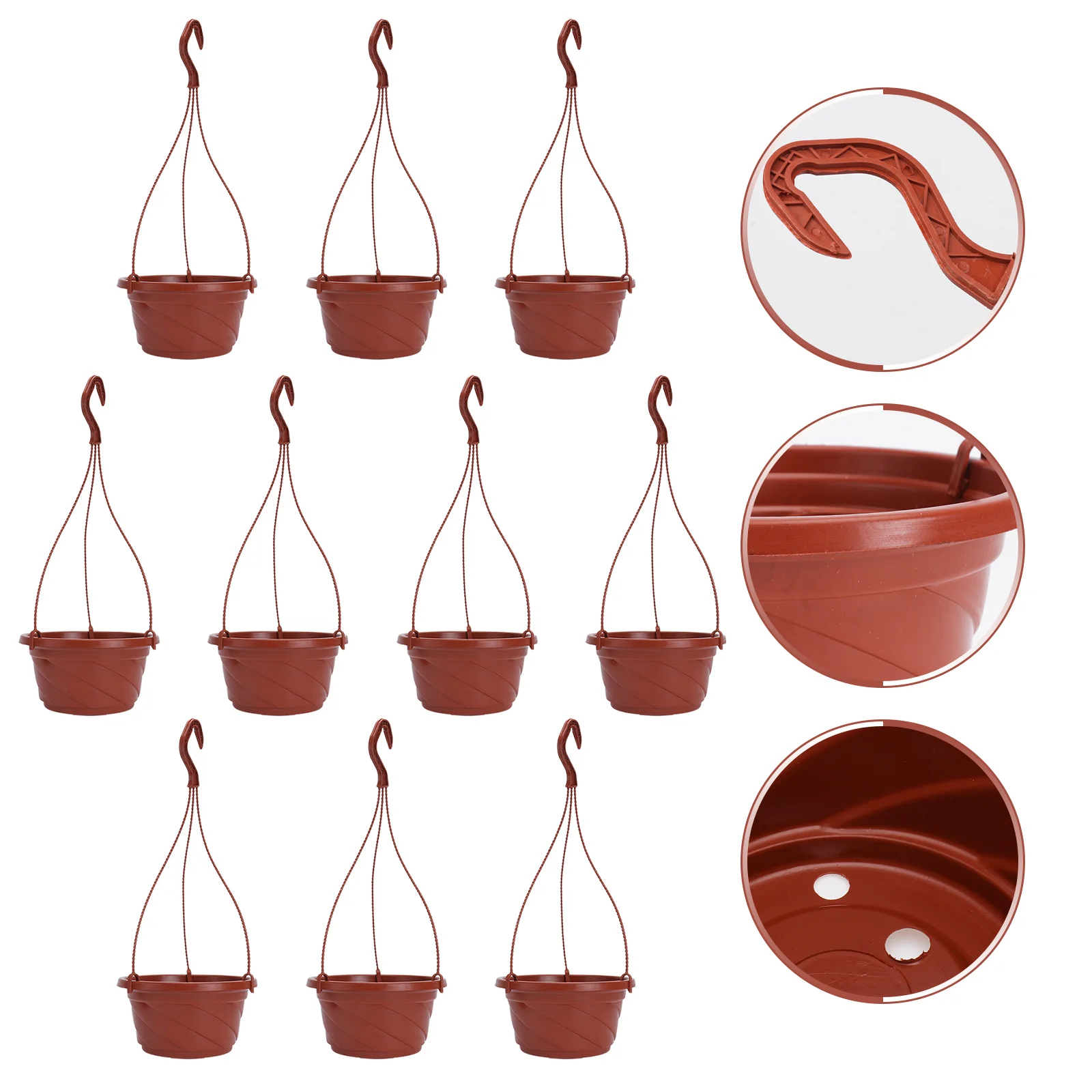 

Hanging Type Flower Basket Octagonal Plastic Flower Pot Decors Plastic Hanging Plant Pot Adornments Home Decor