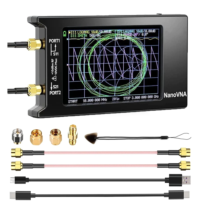 

Vector Network Analyzer,HF VHF UHF Antenna Analyzer,10Khz-1.5Ghz 2.8 Inch Digital LCD Display Touch Screen Standing Wave