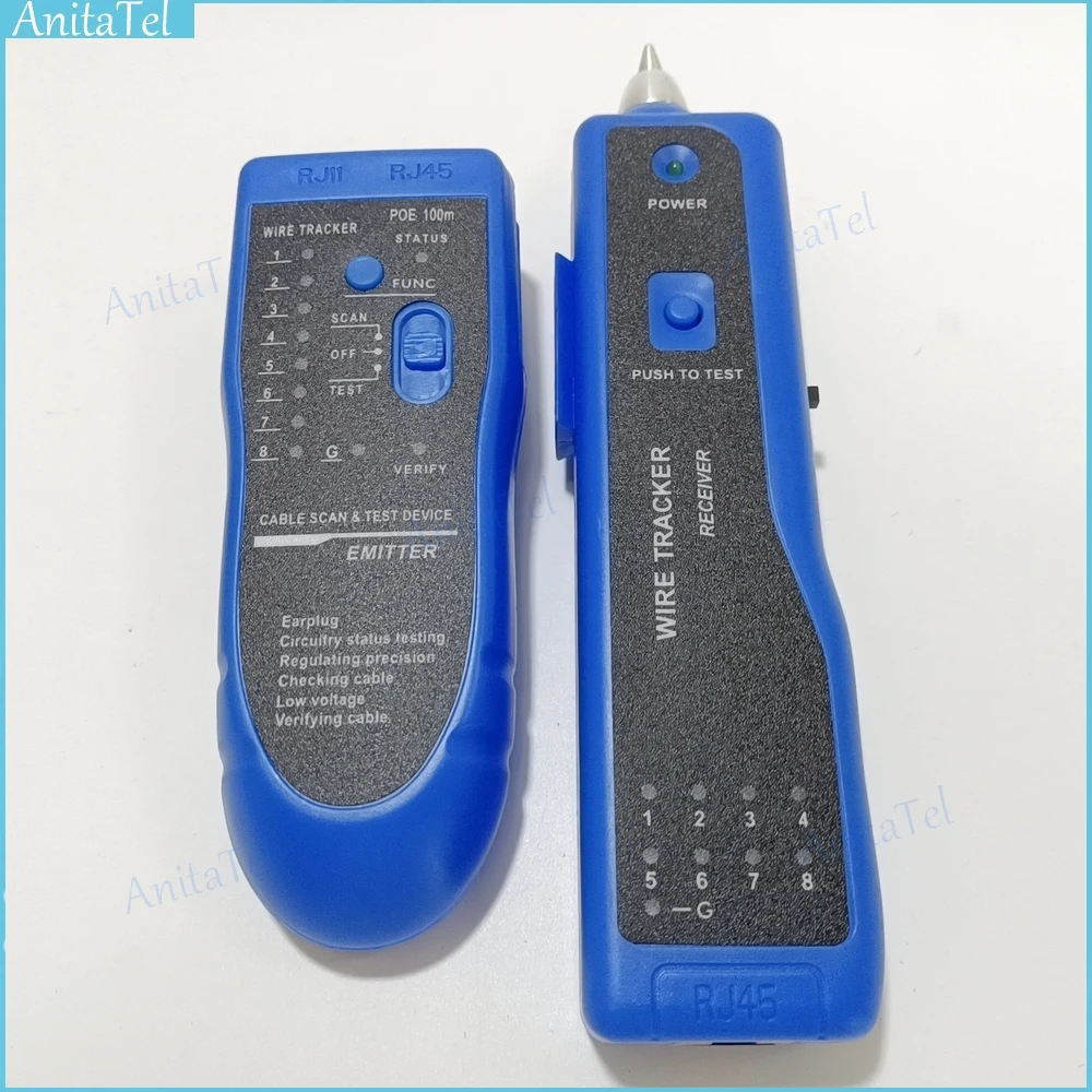 Тестер сетевого кабеля Ethernet LAN, прибор для поиска кабеля, Cat5 Cat6 RJ45 UTP STP, трекер телефонного провода, трассировщик, детектор тонера, бесплатная доставка