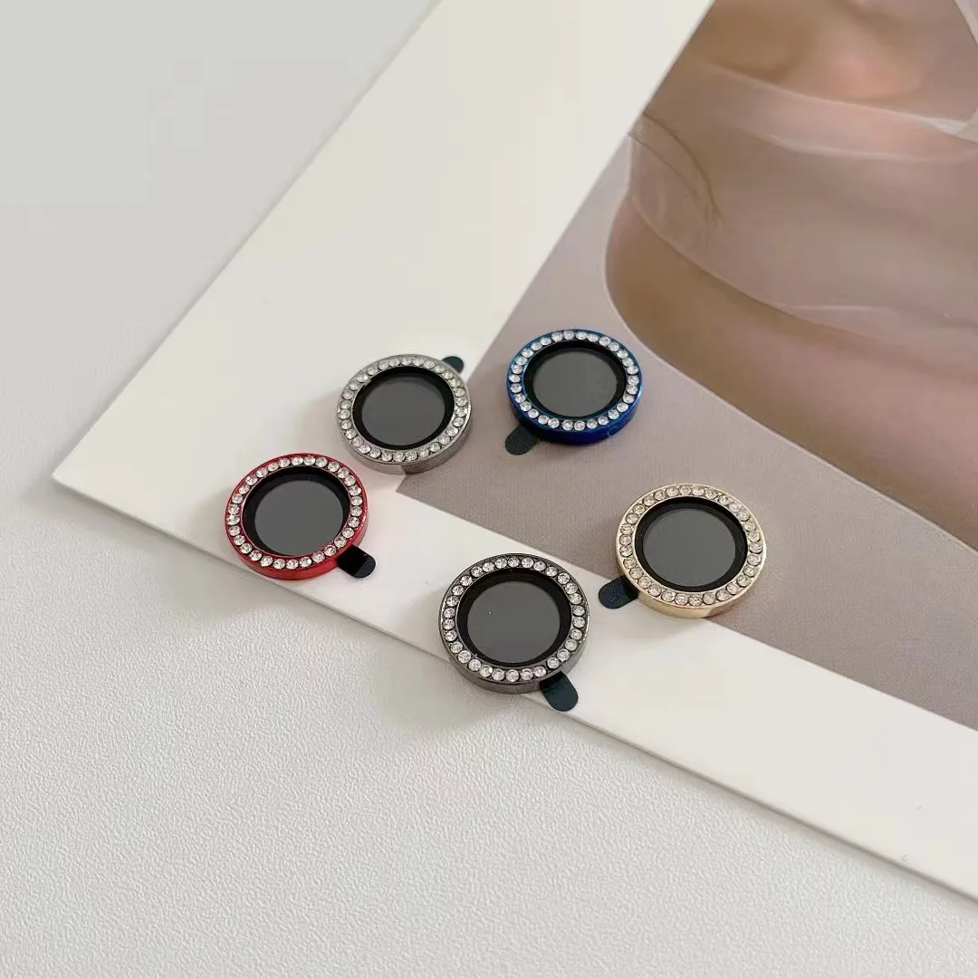 100PCS For IPhone 13 14 11 Pro Max Diamond Metal Camera Protector for IPhone 12 13 Mini Camera Protector Lens Protection Glass