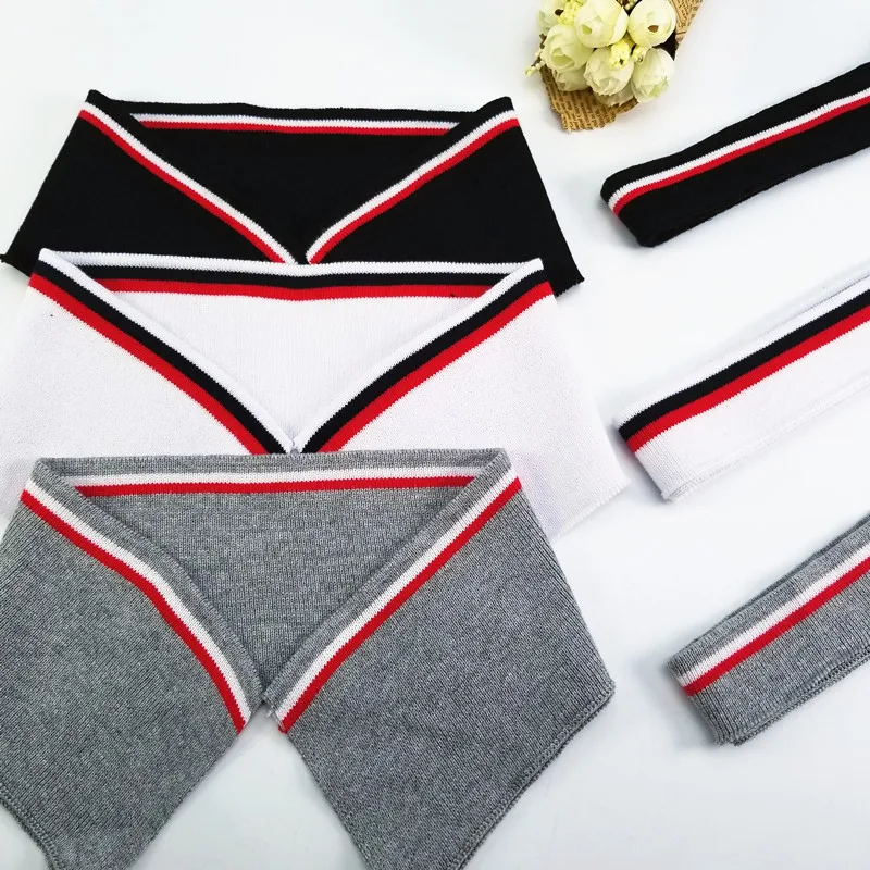 2 шт./комплект (1 шт. манжет + воротник) окрашенная хлопковая ткань из пряжи для