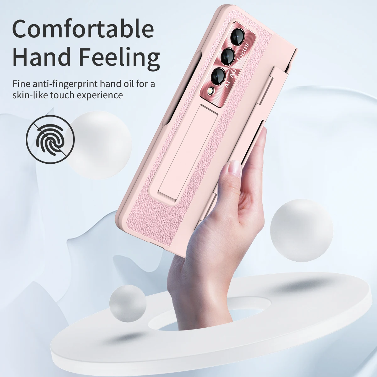 

Comfortable Plating Full Protection Leather Case for Samsung Galaxy Z Fold4 Fold 4 Fold3 Fold 3 Zfold4 Tempered Glass Film Capa