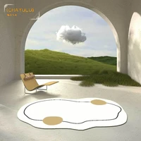 chayulu new modern minimalist nordic irregular shaped white imitation cashmere living room bedroom bedside carpet floor mats