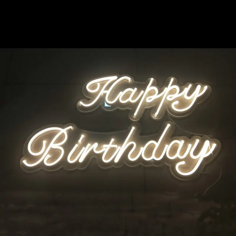 

Happy birthday Neon sign light Birthday party decoration light