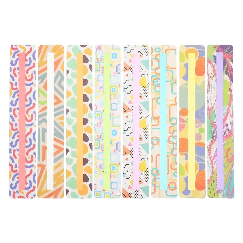

8pcs Reading Guided Strips Highlight Bookmarks for Students Reading Strips