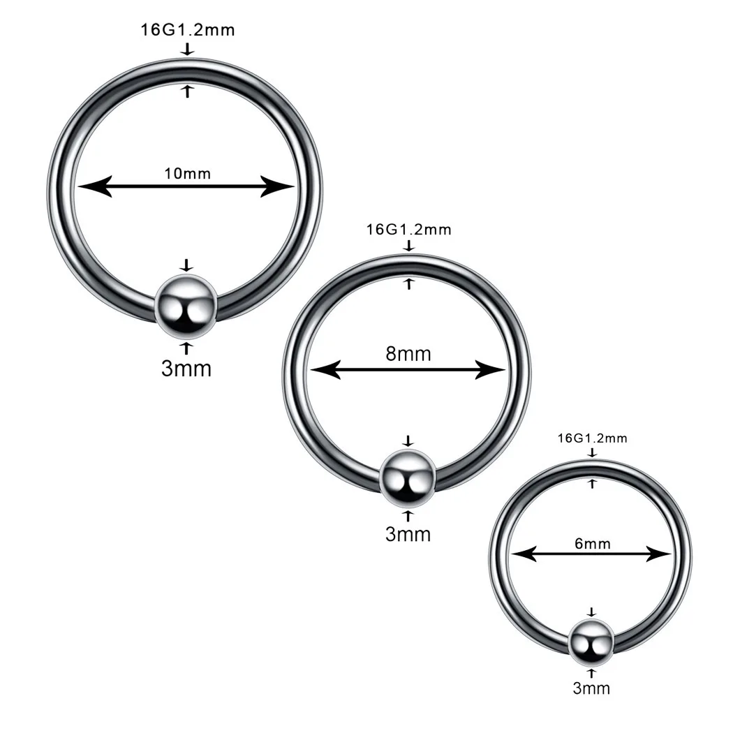Модные металлические геометрические кольца и штифты для носа женские