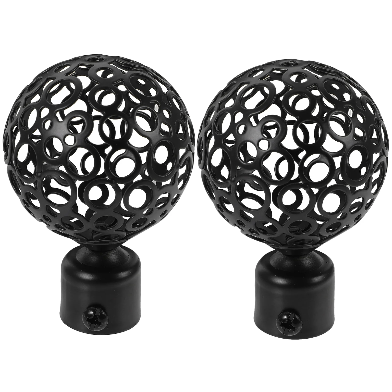 

2pcs Curtain Rod Finials Drapery Rod End Curtain Rod Finials Replacement Shower Rod Rubber End Caps Drapery Rod Finials