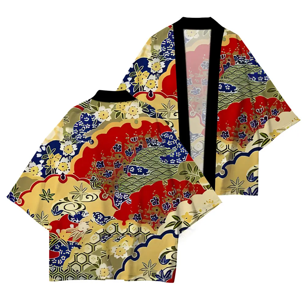 Модное повседневное кимоно с принтом удобный высококачественный кардиган