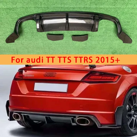 Для Audi TT TTS TTRS диффузор из углеродного волокна задняя губа автомобильный задний бампер диффузор задние сплиттеры спойлер автомобильные аксессуары кузовный комплект