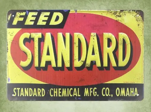 Стена искусство гараж магазин корм Стандартный химический mfg omaha Оловянная