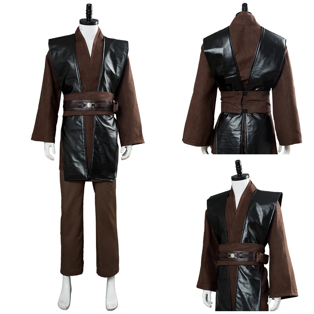 

Anakin Skywalker Costume Brown Cosplay Costume Uniform Outfits Halloween Carnival Suit