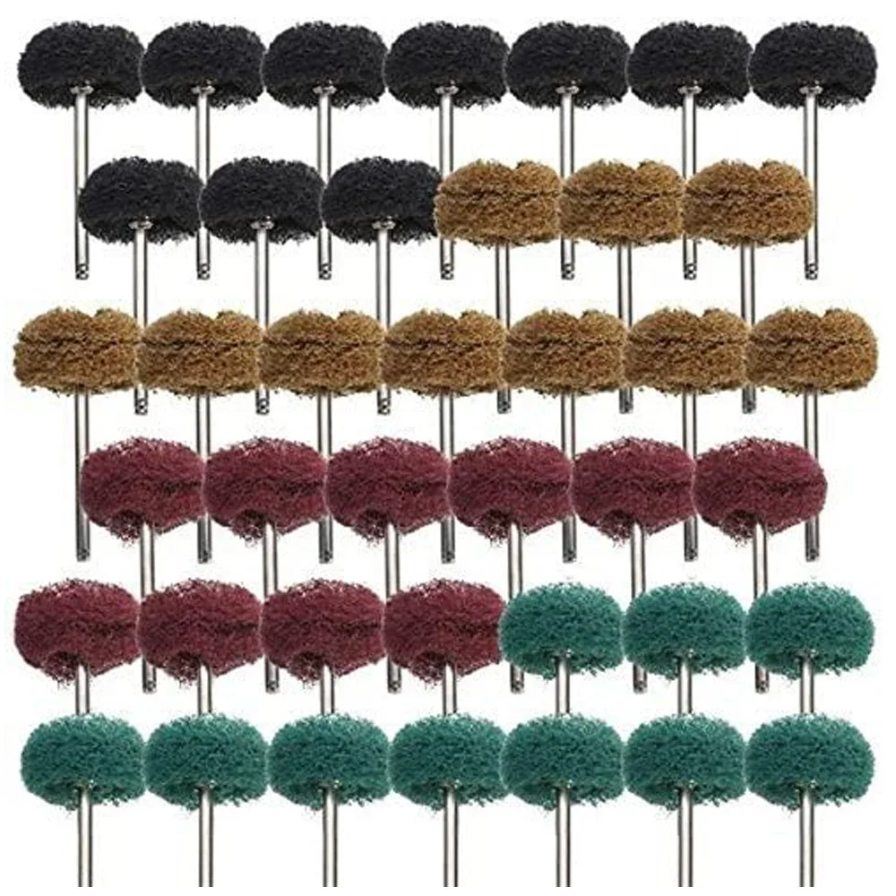 

Абразивная мини-щетка для дрели, комплект аксессуаров из нейлона для ювелирных изделий, с хвостовиком 3 мм, 40 шт.