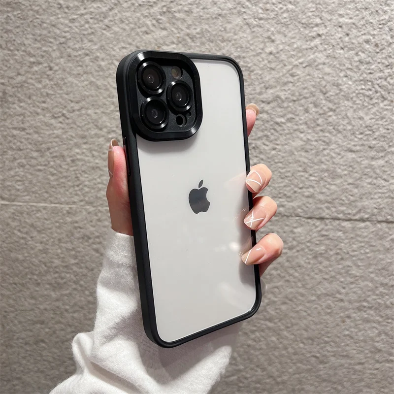 

Luxury Glass Camera Protection Cov For iPhone 11 13 12 Pro Max Shockproof Phone Case With Protective Lens Film