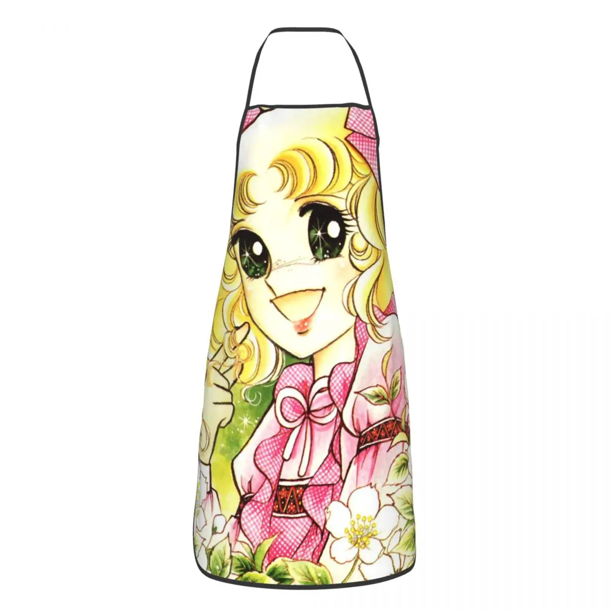 

Flowery Candy Candy Anime Apron Cuisine Cooking Baking Gardening Kawaii Cute Girl Aprons Kitchen Sleeveless Pinafore Adult