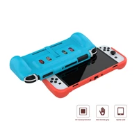 for ns switch oled case tpu cover soft rubber protective shell case can store game card protective shell