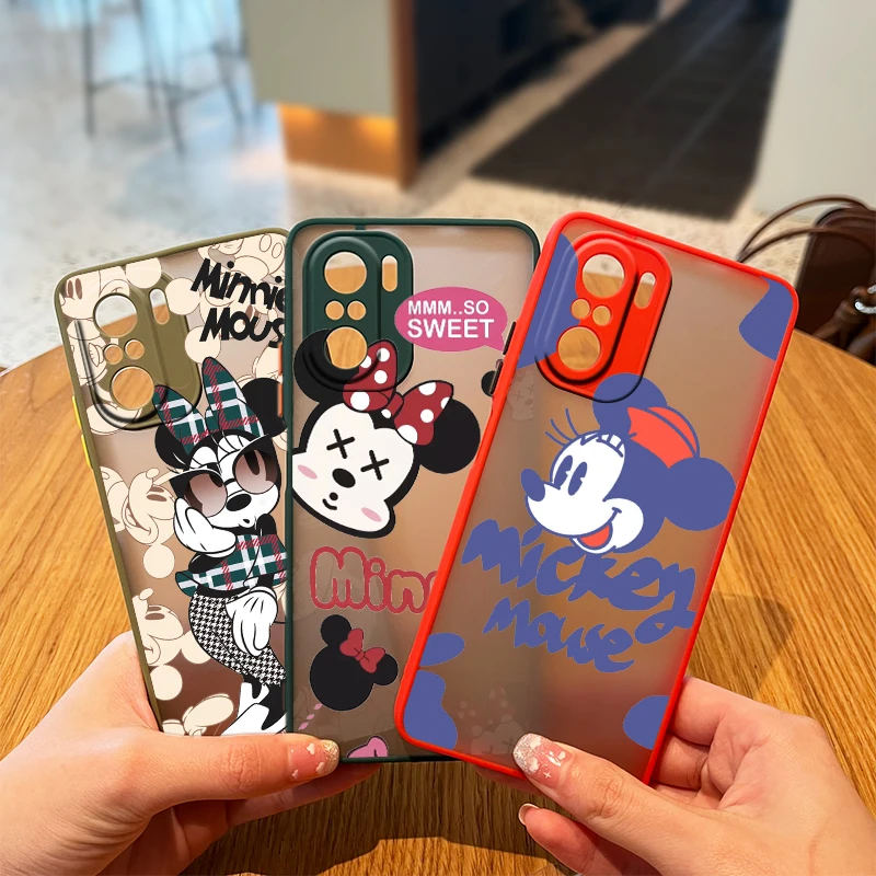 

Minnie Mouse Disney Cute For Xiaomi Redmi K40 K30 K20 10X 10 9C 9T 9A 9 8A 8 7A 7 6A 6 Pro 5G Frosted Translucent Phone Case
