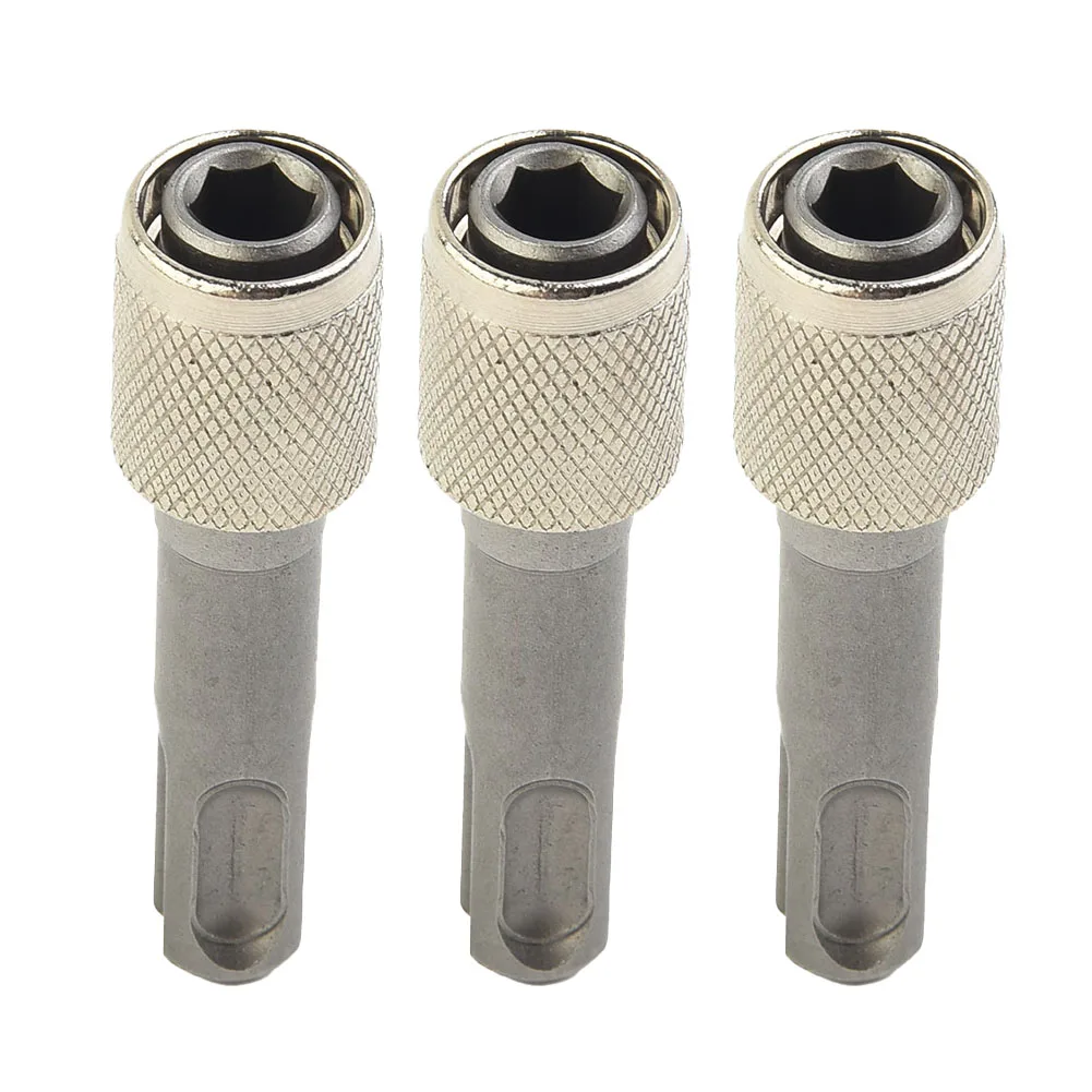 

3pcs Electric Hammer Conversion Connecting Rod Sleeve SDS Round Shank To Hexagon Converter Impact Drill Bit Head Socket Adapter