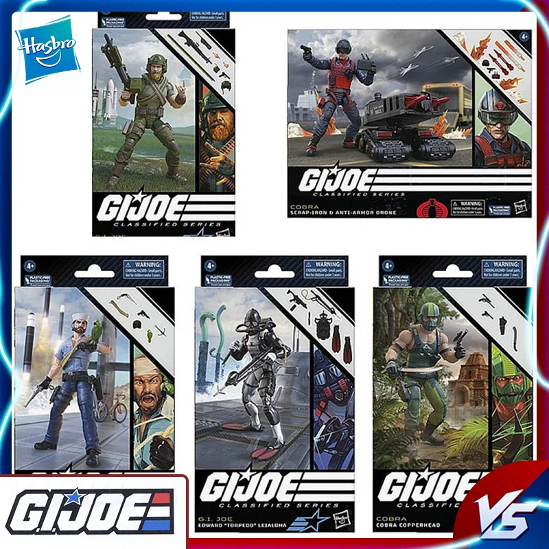 

Hasbro Original G.i. Joe Classified Copperhead Rock N Roll Torpedo Shipwreck Scrap-Iron & Anti-Armor Drone 6 Inch Action Figures