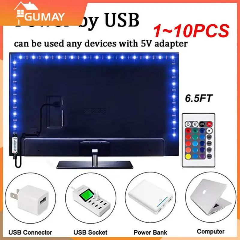 

1~10PCS 5050 RGB Led Strip Lights 1M-30M 5V USB led strip TV BackLight Room Decoration Led Tape Diode Flexible Ribbon