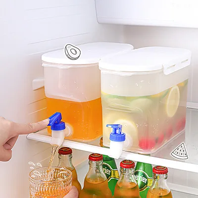 

Jarra de agua fría segura para congelador con caño y tetera de frutas