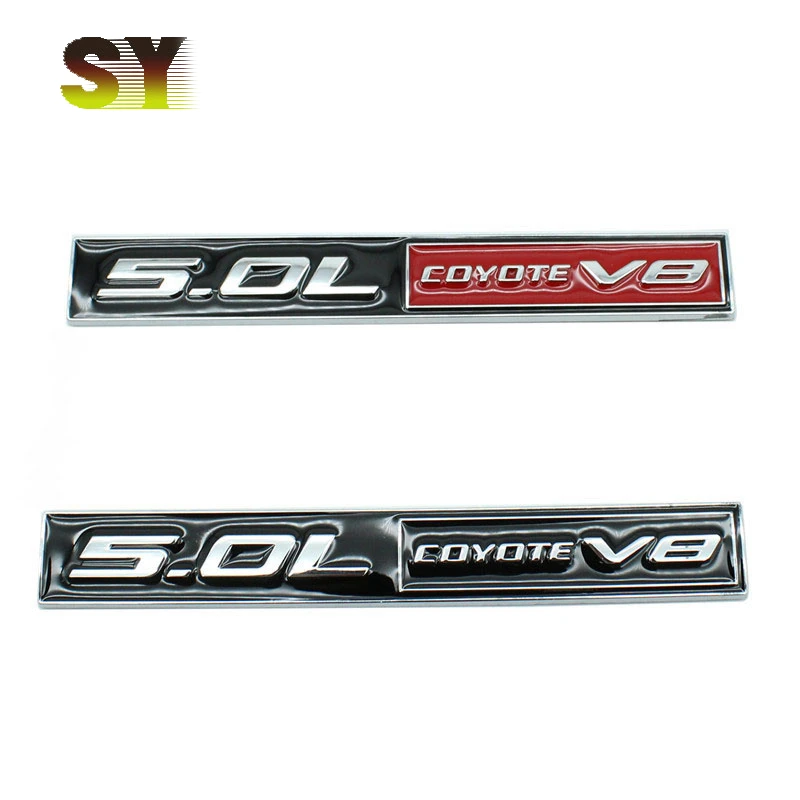 

Car 5.0L Coyote V8 GT 5.0 Hood Fender Trunk Nameplate Decal Emblem Badge Sticker Accessories For Ford F150 F250 FX4 Mustang