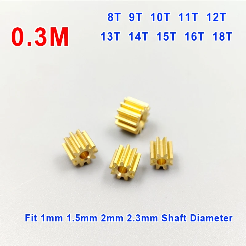 

Модуль 0,3 M 8T 9T 10T 11T 12T 13T 14T 15T 16T 18T зубцы металлический медный латунный редукторный двигатель шпиндель подходит для вала 1 мм 1,5 мм 2 мм