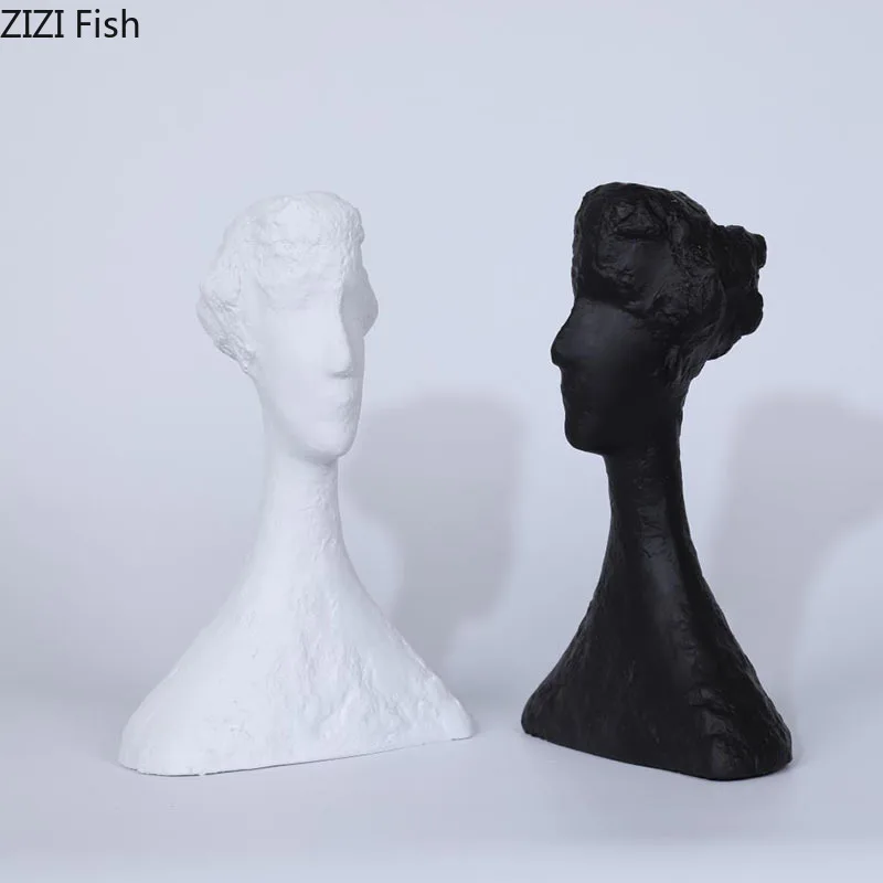 

Minimalist Artwork Character Resins Sculpture Crafts European Abstract Figure Statue Ornaments Desk Decoration Modern Home Decor