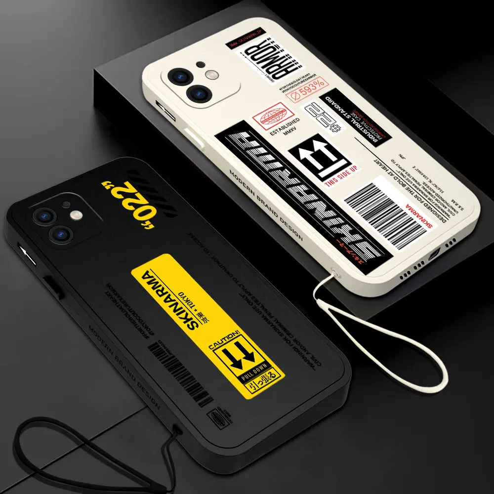Горячая Распродажа этикетки со штрих-кодом чехол для телефона iPhone 15 14 13 12 11 Pro Max Mini