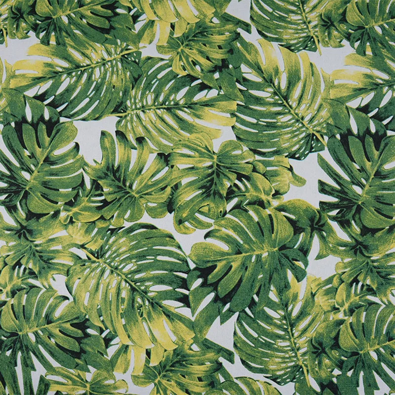 Monstera листья холщовая ткань с принтом хлопчатобумажная DIY для резки текстильные