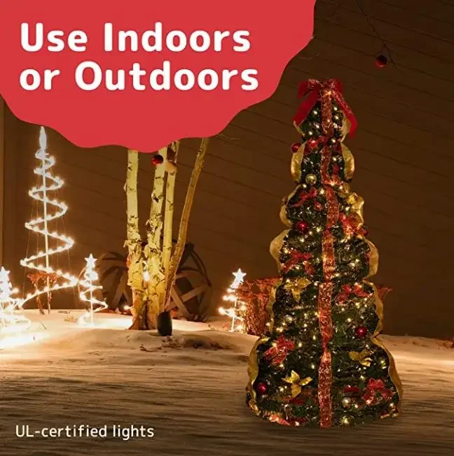 Складная Рождественская елка 1 8 м легкая установка выдвижная всплывающая со 350