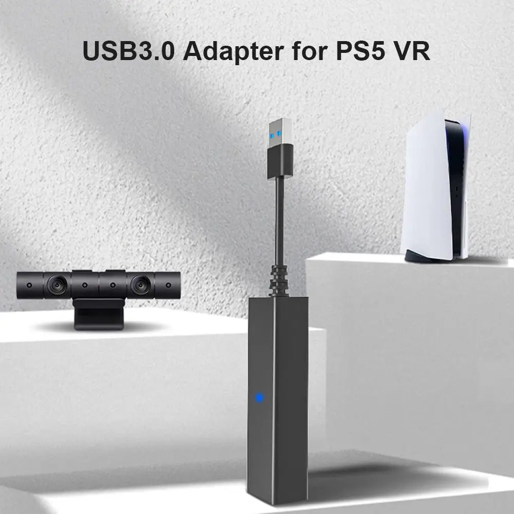 

VR Cable Adapter Compatible For Ps5 Game Console Usb3.0 Mini Camera Connector Led Indication Light Game Accessories Wholesale