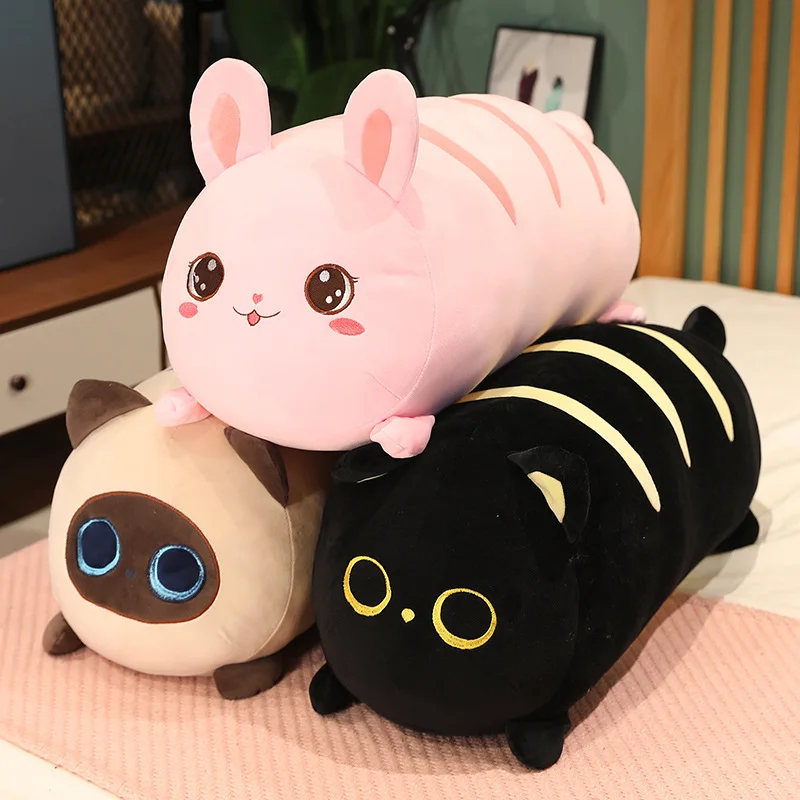 

40/60/80/100CM Soft Animal Cartoon Pillow Cushion Cute Fat Rabbit Cat Plush Toy Stuffed Lovely Kids Birthyday Gifts