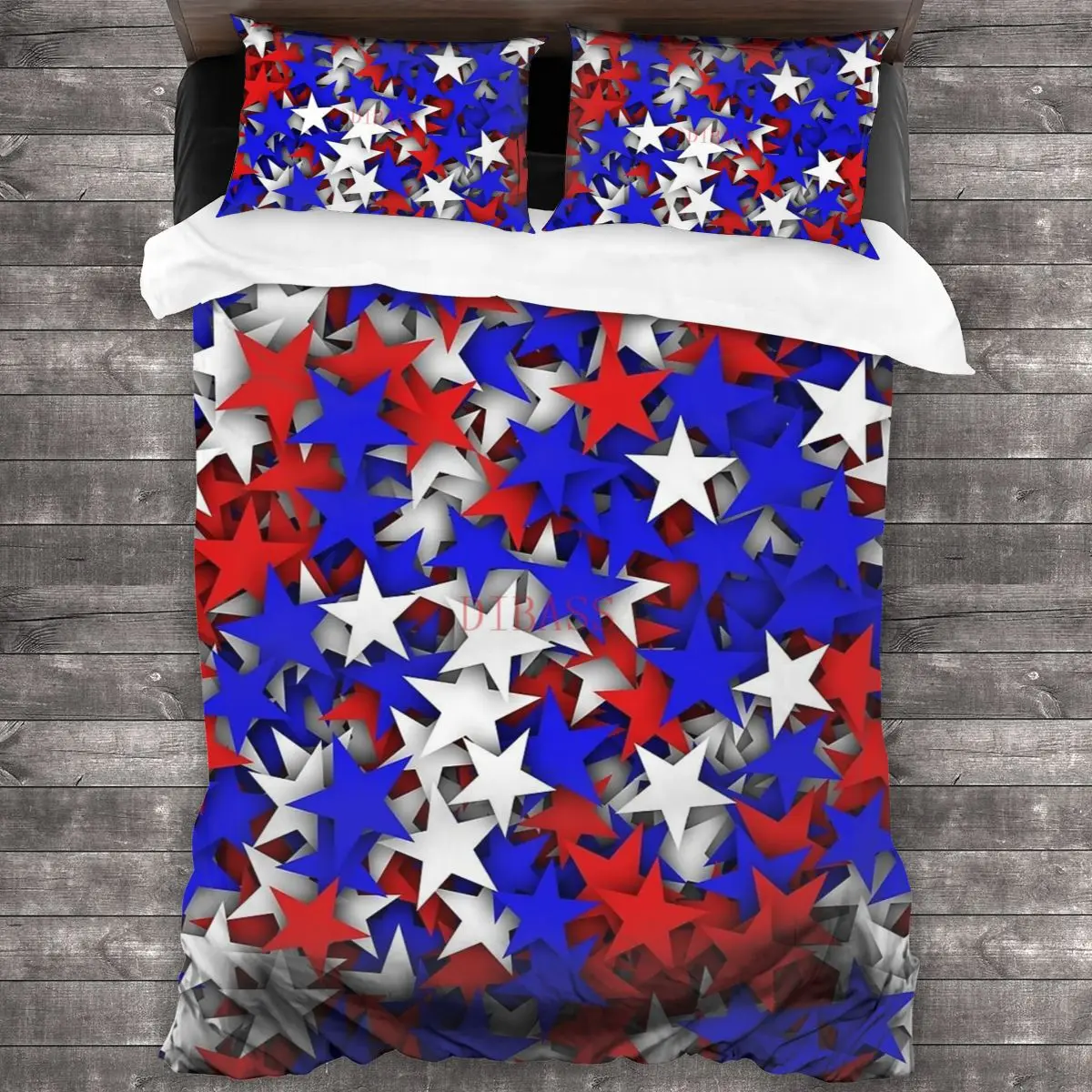 

Синий, красный, белые звезды, мягкая искусственная кожа с 2 наволочками, пододеяльник с застежкой-молнией