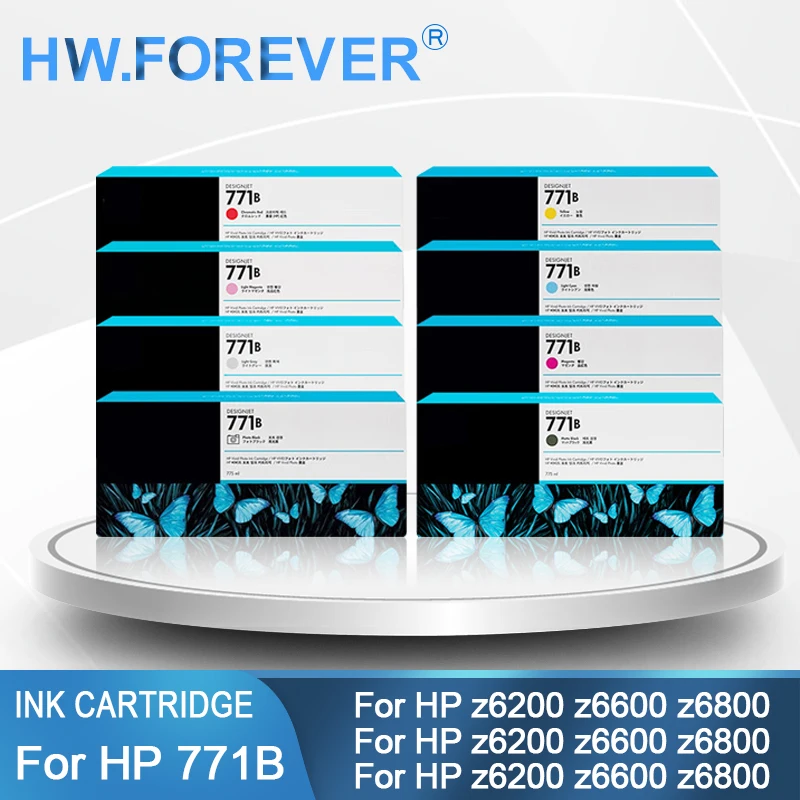 Оригинальный новый картридж для HP 771 771B принтера Z6200 Z6600 Z6800 полный с чипом