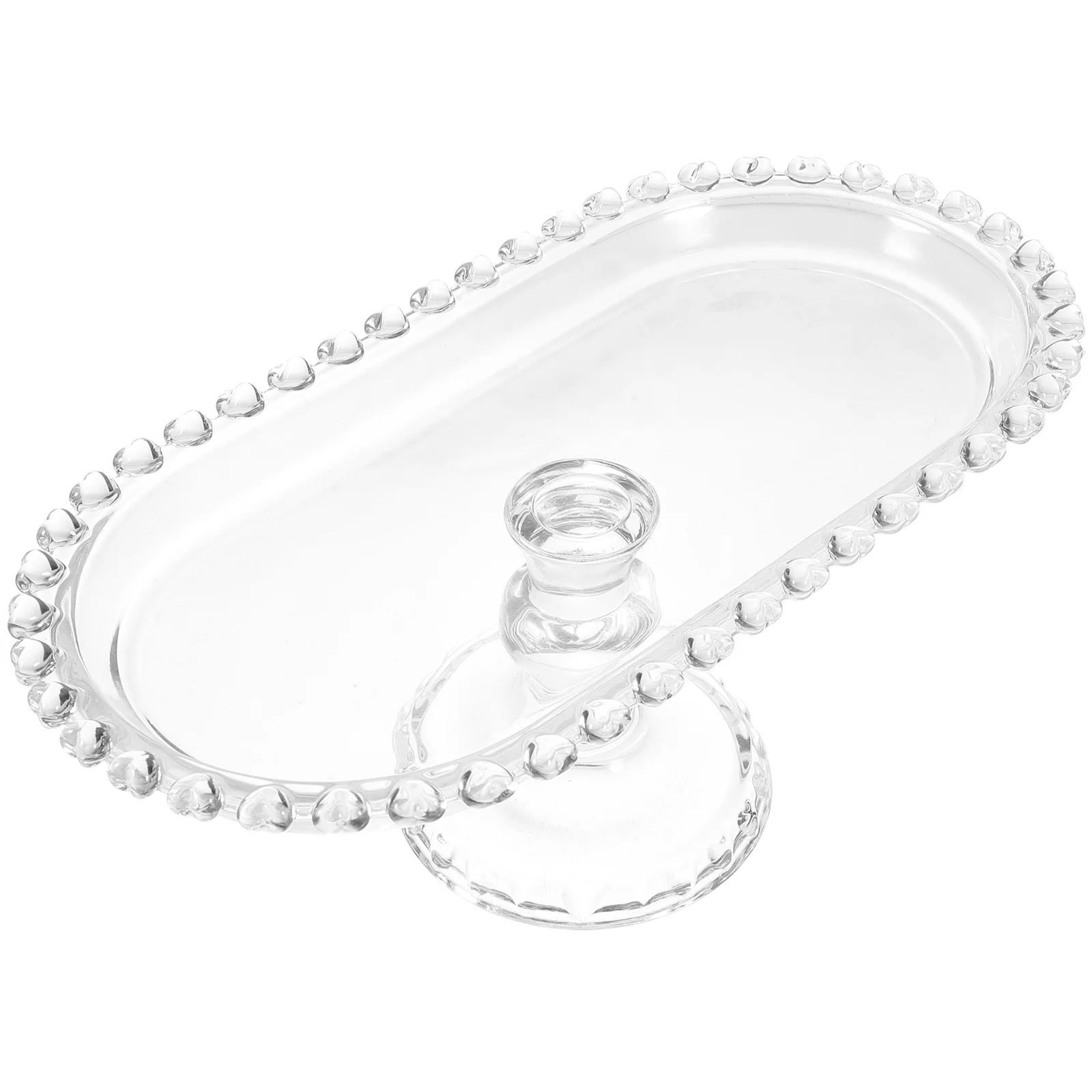 

Footed Bowl Fruit Pallets Glass Cake Stand Dessert Plate Cupcake Food Candy Tray Multipurpose Snacks