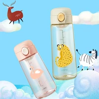 450ml new simple portable plastic cup cartoon animal pattern water cup cute sports bottle high quality water cup