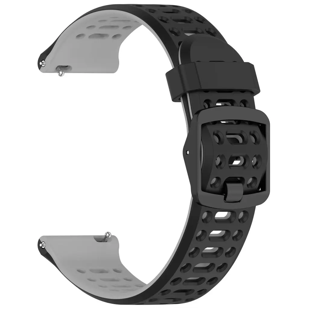 Фото Двухцветный силиконовый ремешок 20 мм 22 мм для Huami Amazfit GTR Mini GTR3 GTR4 Pro 42 мм 47 мм Bip5 GTR2 GTR2E 2 3 4 №1