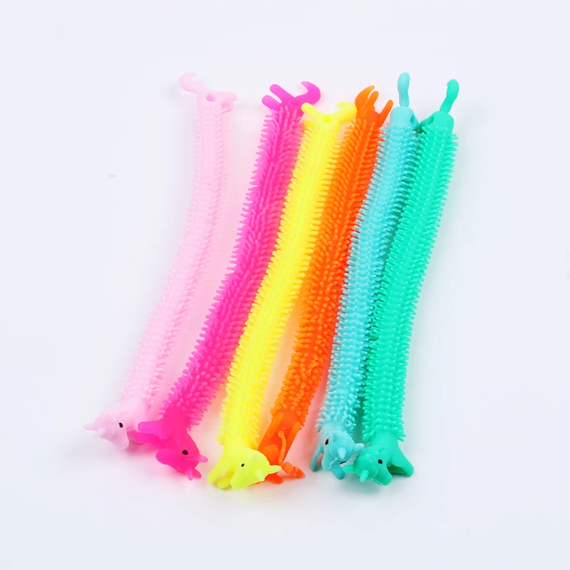 

3pcs Unicorn Noodle Stretch String TPR Rope Anti Stress Toys String Fidget Autism Vent Toys Random Color