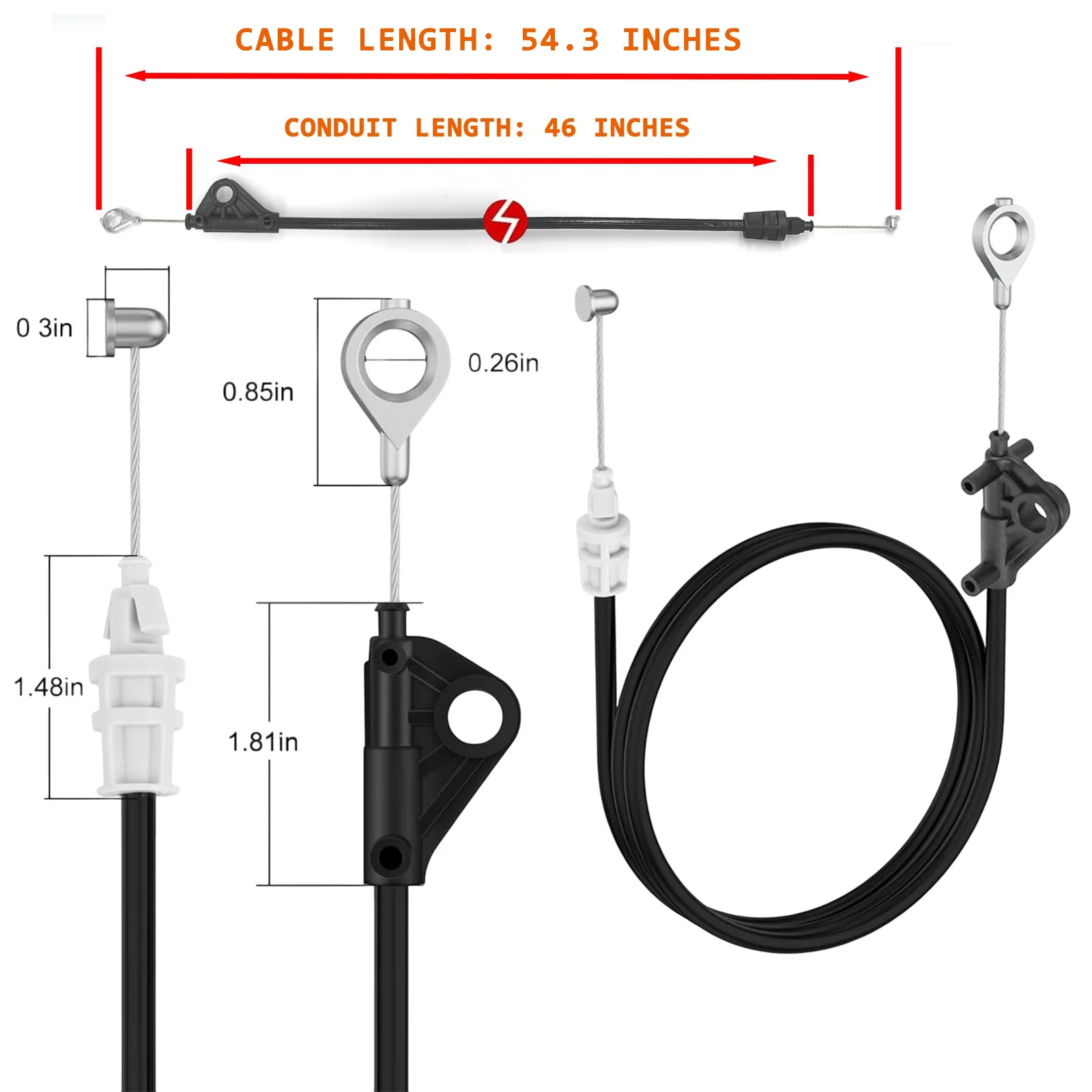 

Кабель управления скоростью 588122301 для снегоуборщиков