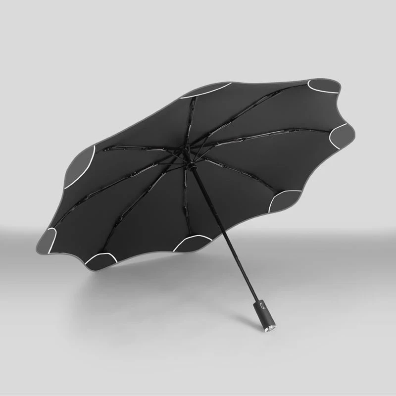 

Качественный Зонт с круглыми углами, ночной светоотражающий автоматический зонт от солнца и дождя, складной зонт с защитой от проколов и че...