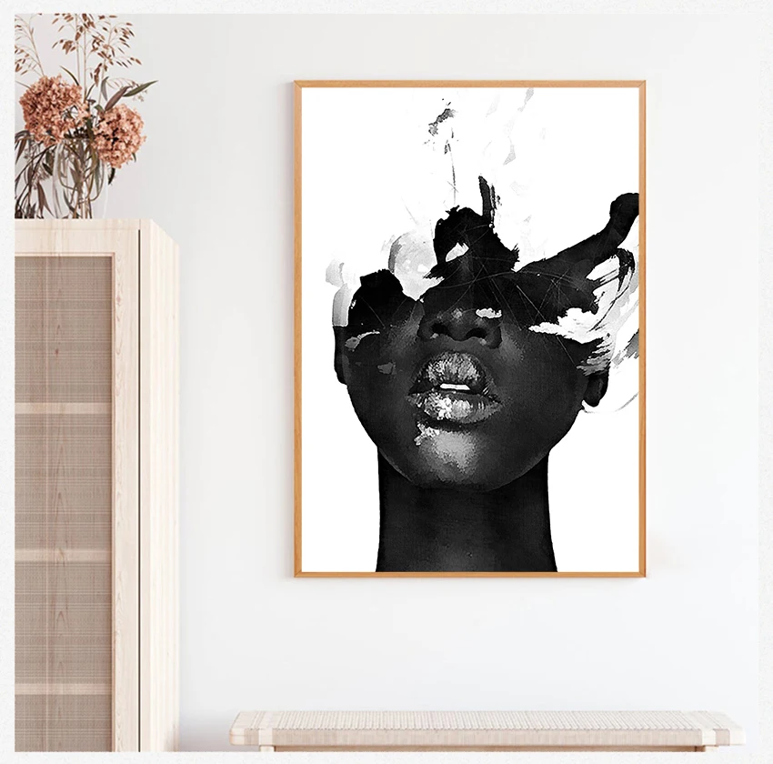 

Абстрактные скандинавские плакаты и принты, настенные картины для гостиной, украшение на стену, Художественная Картина на холсте, перо, дев...